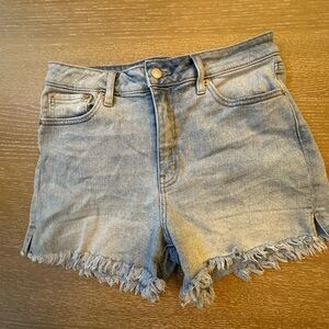 Just USA Light Blue Frayed Jean Shorts